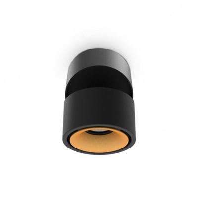 Applique Décorative CCT 12W Noir/Doré Inclinable/orientable