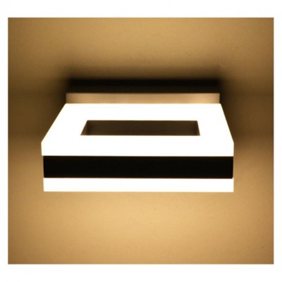 APPLIQUE MURALE LED 12 W CARRE 4000K GRIS ANTHRACITE IP54