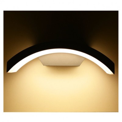 Applique Murale Curviligne LED 7,5W 3000K Gris Anthracite IP54