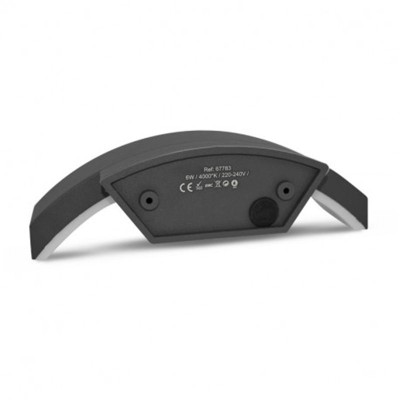 Applique Murale Curviligne LED 7,5W 3000K Gris Anthracite IP54