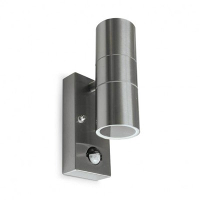 Applique Murale GU10 x 2 + Détecteur Inox 316 L