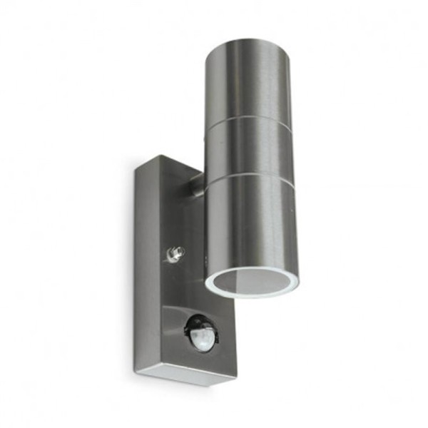 Applique Murale GU10 x 2 + Détecteur Inox 316 L