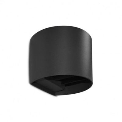 Applique Murale LED Ronde Noire 6W 3000K