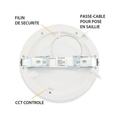 Plafonnier LED Blanc Ø165 mm 12W CCT