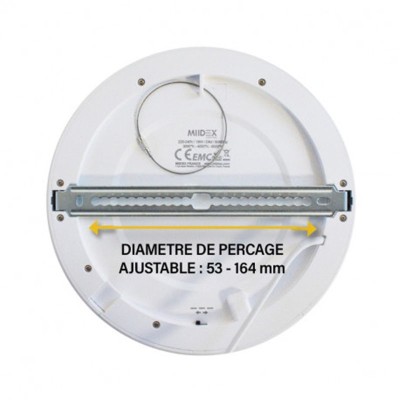 Plafonnier LED Blanc Ø220 mm 18W CCT