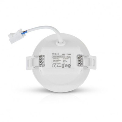 Plafonnier LED Blanc Ø85 mm 8W 4000K
