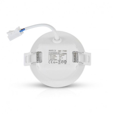 Plafonnier LED Blanc Ø85 8W 6000K
