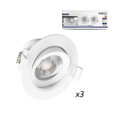 Spot LED SMD Orientable 5W 3000K pack de 3