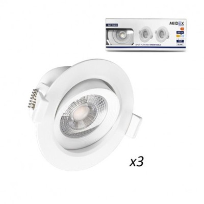 Spot LED SMD Orientable 5W 4000K pack de 3