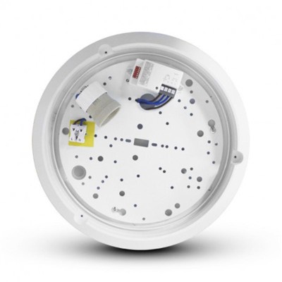 Hublot Ø300 E27 Blanc IP65 + Détecteur RF