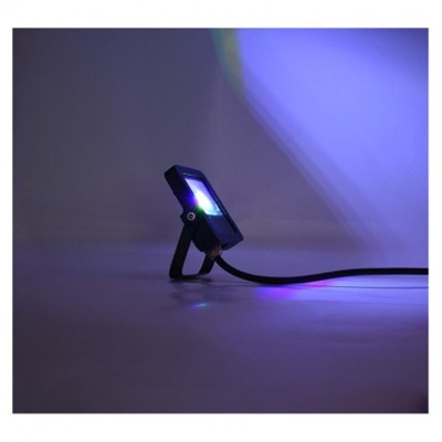 Projecteur Extérieur LED Noir 10W RGB IP65 + Télécommande RF