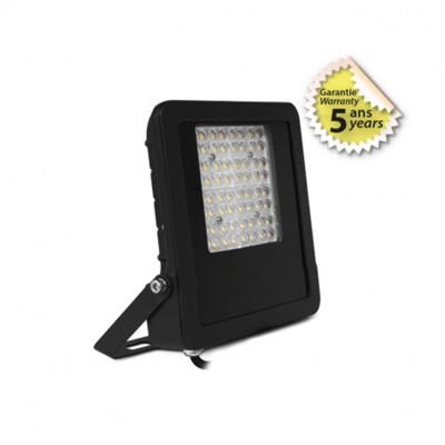 Projecteur LED Asymétrique Noir 50W 4000K GARANTIE 5 ANS