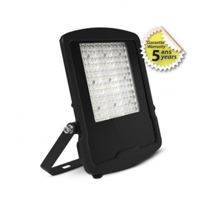 Projecteur LED Asymétrique Noir 100W 3000K GARANTIE 5 ANS