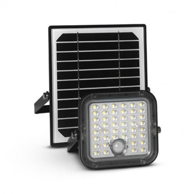 Projecteur LED Solaire Asymétrique avec Détecteur IR 10W 2CCT IP65 + Télécommande
