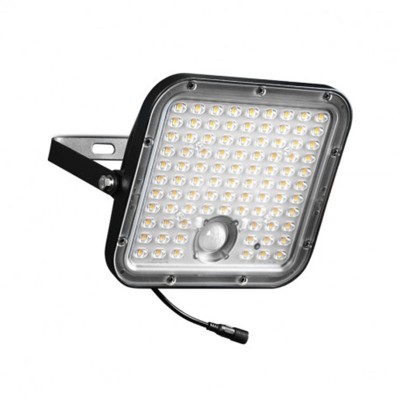 Projecteur LED Solaire Asymétrique avec Détecteur IR 30W 3000K IP65 + Télécommande