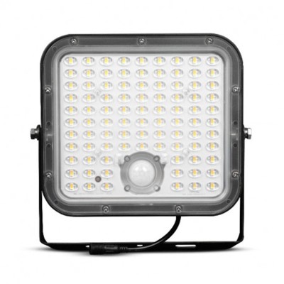 Projecteur LED Solaire Asymétrique avec Détecteur IR 30W 3000K IP65 + Télécommande