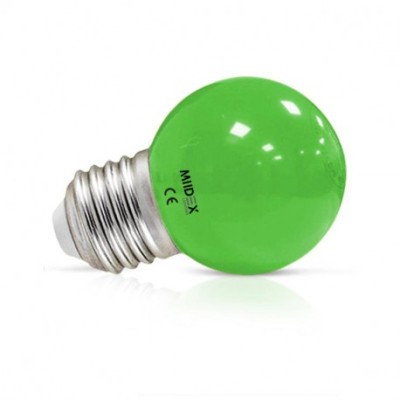 Ampoule LED E27 Couleur Bulb G45 1W Verte