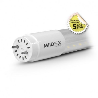 Tube LED T8 18W 4000K 1500 mm Clair Phase / Neutre même côté GARANTIE 5 ANS