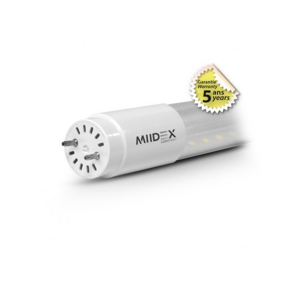 Tube LED T8 18W 4000K 1500 mm Clair Phase / Neutre même côté GARANTIE 5 ANS