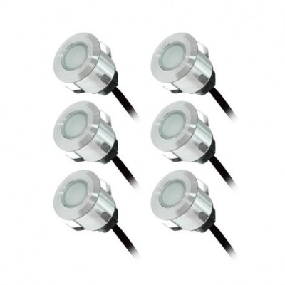 KIT SPOT LED TERRASSE 6x0,6W 12V 3000K