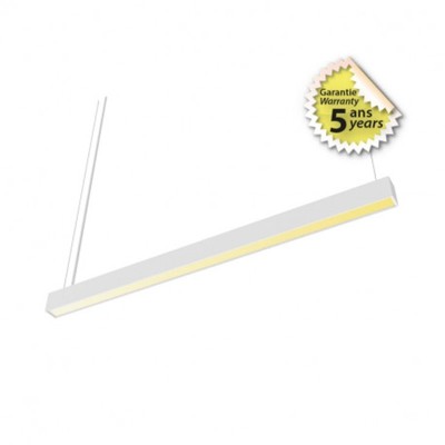 Linéaire LED prismatique Blanc 2 CCT 32W Dimmable DALI 2 - 1200 mm - Garantie 5 ans
