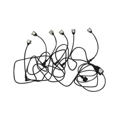 KIT SPOT LED TERRASSE 6x0,6W 12V Bleu Rond IP67