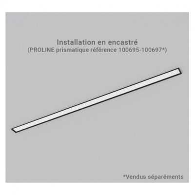 Accessoires pour installation en encastré pour linéaires PROLINE - Pack de 2