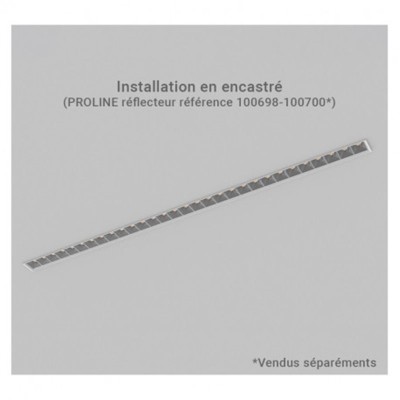Accessoires pour installation en encastré pour linéaires PROLINE - Pack de 2