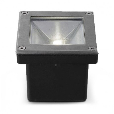 Spot LED Encastre Sol Carré 5W 4000K Inox 316 L