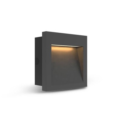Spot encastrable LED balise 90 x 90 mm 3W Carré 3000K IP65