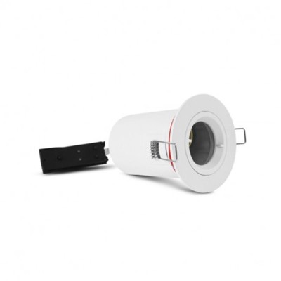 Support plafond BBC Rond Blanc avec douille automatique Ø90 mm
