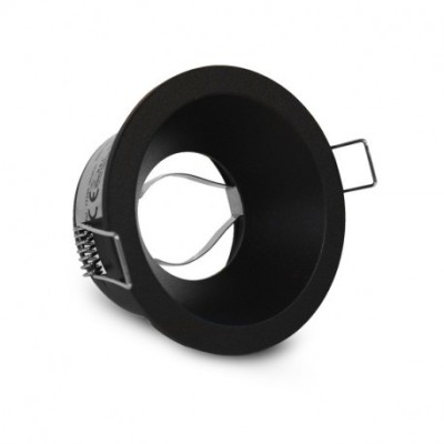 Support de spot BBC Rond Basse Luminance noir Ø85mm IP65