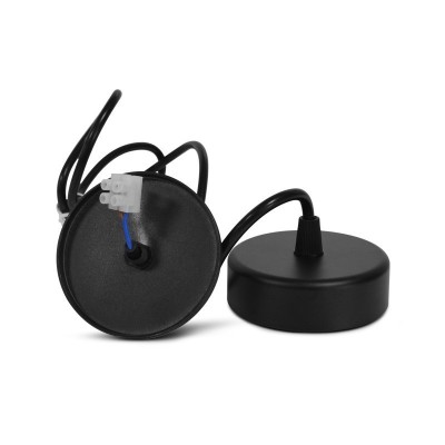 Patère pour Suspension spot en saillie Noire
