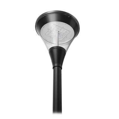 Lanterne sur mat LED Noir 40W IP66 IK09 3000K - Garantie 5 ans