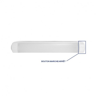 Réglette LED Salle de bain pour ampoule S19 + Bouton ON/OFF + Prise - GARANTIE 5 ANS