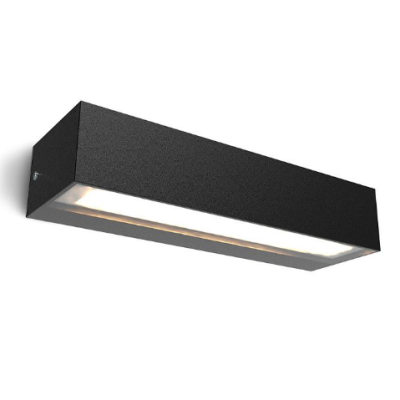 Applique Murale 12W 3000K IP54 Noir