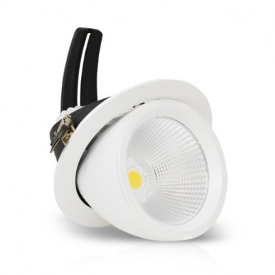 Spot LED Escargot Rond Inclinable et Orientable 55W 4000K IRC90