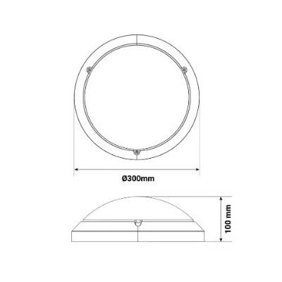 Hublot LED Blanc Ø300 15W CCT - Garantie 5 ans