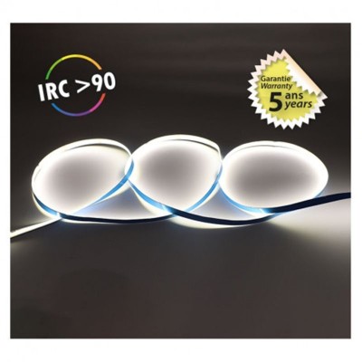 Bandeau LED COB 4000K 5 m 320 LED/m 9W/m IP20 - 24V - Garantie 5 ans