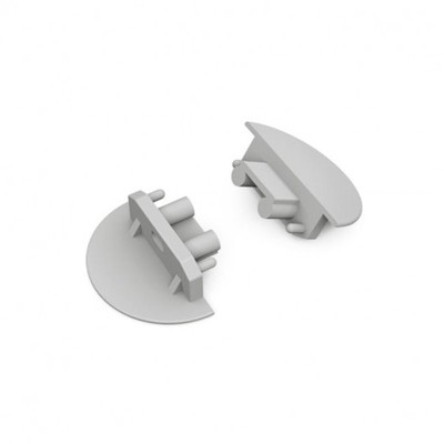 Terminaisons Grises pour Profile Rainure 14,4mm Pack de 2