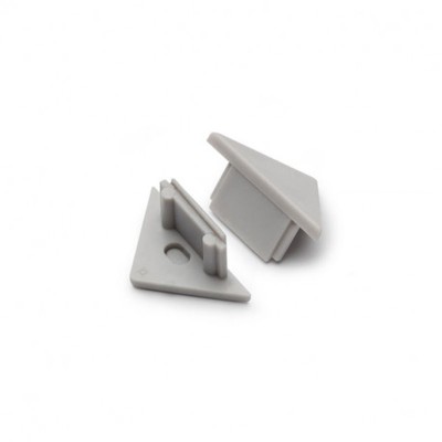 Terminaison Gris pour Profile Angle 45° - Pack de 2