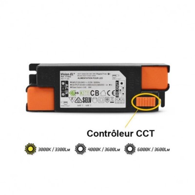 Dalle LED Blanc 595x595 36W CCT - GARANTIE 5 ANS