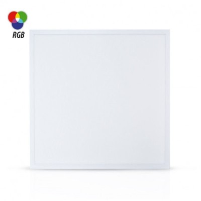 Dalle LED Blanc 595x595 36W RGB + Télécommande RF