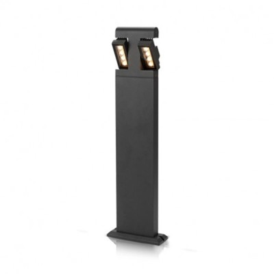 Potelet Rectangulaire LED Diffuseur orientable 3000K 8W