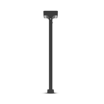 Potelet Solaire LED Carré 6W 3000K Noir 950 mm + Détecteur IR