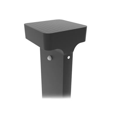 Potelet Solaire LED Carré 6W 3000K Noir 950 mm + Détecteur IR
