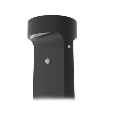 Potelet Solaire LED Rond 6W 3000K Noir 950 mm + Détecteur IR