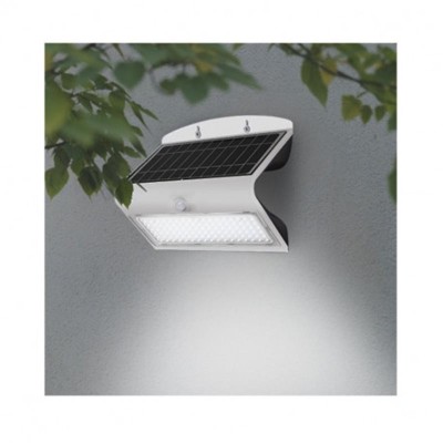 Applique Murale LED Solaire 8W 4000K Blanc + Détecteur