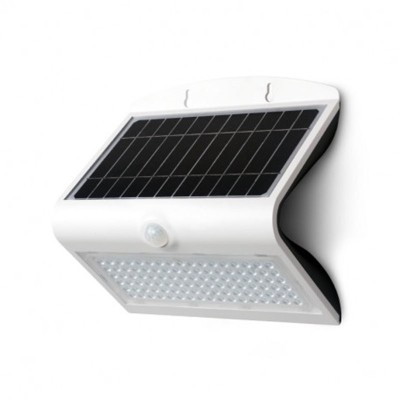 Applique Murale LED Solaire 8W 4000K Blanc + Détecteur