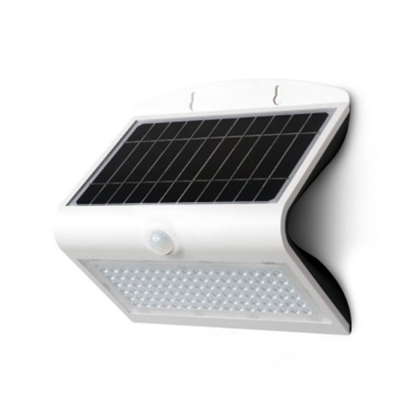 Applique Murale LED Solaire 8W 4000K Blanc + Détecteur